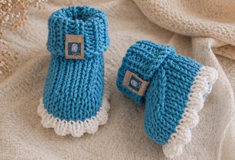 Gestrickte Babyschuhe - Anleitung