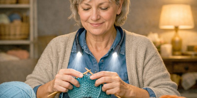 Stricklampe zum Umhängen