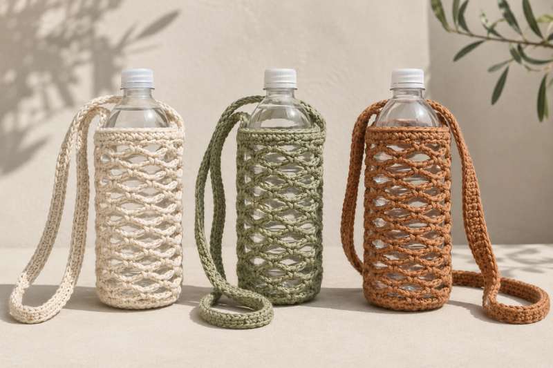Bottle Holder - Flaschentasche -Häkeltrends