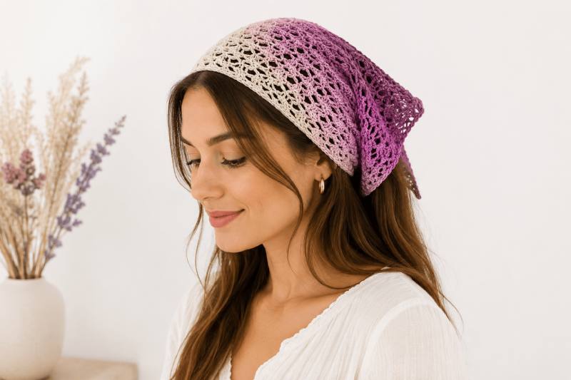 Bandana, mini Tuch aus Farbverlaufsgarn