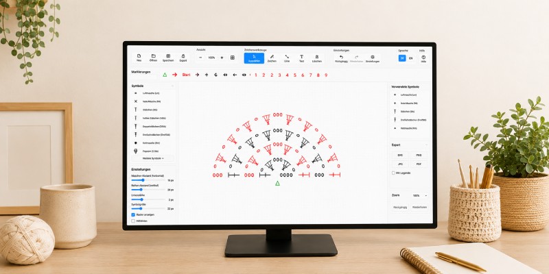 Häkelschrift erstellen - kostenloser Generator.